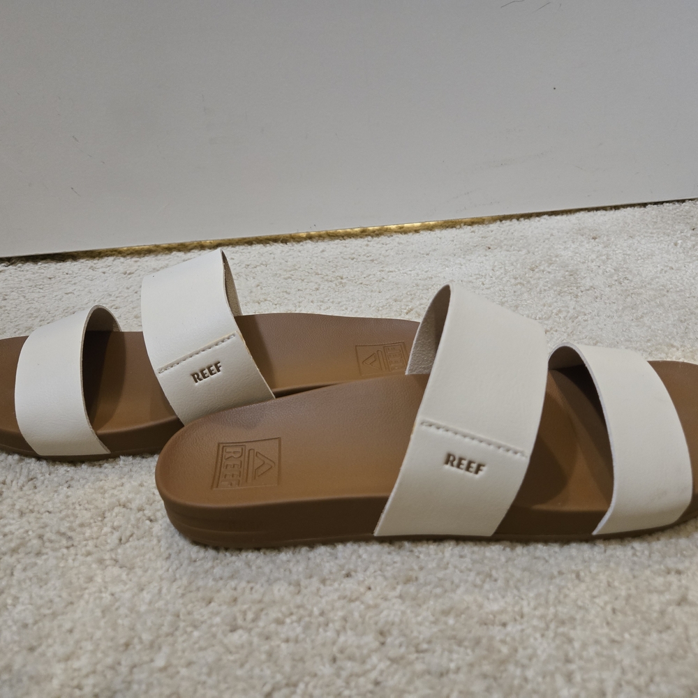 Reef Women's Cream Slide Sandals Sz 8